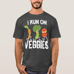 Camiseta Eu Corro Em Veggies Engraçado Vegan Plant Based Ve