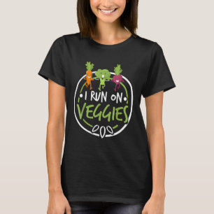 Camiseta Eu Corro Em Veggies Engraçado Vegan Vegetarian Run