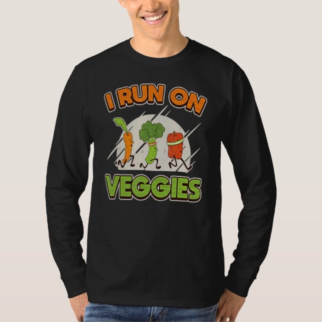 Camiseta Eu Corro Em Veggies Vegan Runner (Frente)