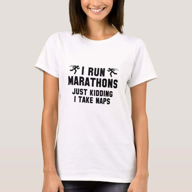 Camiseta Eu corro maratonas (Frente)