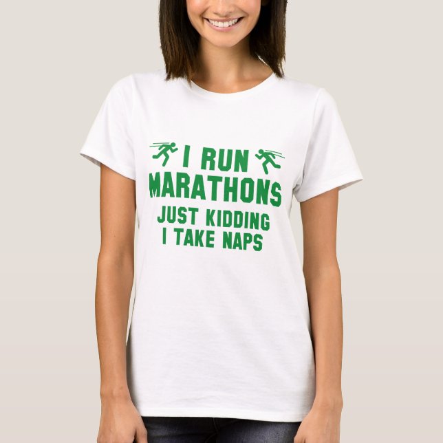 Camiseta Eu corro maratonas (Frente)