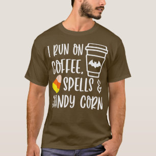 Camiseta Eu corro no café e no outono de milho doce