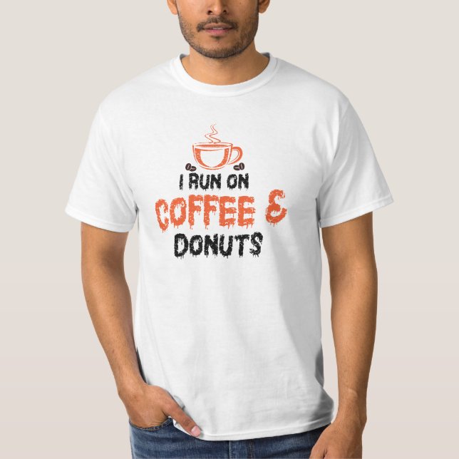 Camiseta Eu corro no café e no rosquinha (Frente)