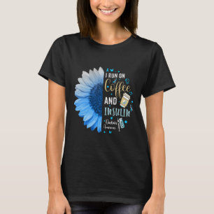 Camiseta Eu Corro No Café E Presente De Insulina Para Diabe