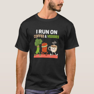 Camiseta Eu Corro No Café E Veggies Veganismo Veggie