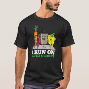Camiseta Eu Corro No Café Veggies Vegan Runner Vegetarian V
