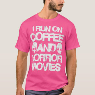 Camiseta Eu corro no Dia de as Bruxas engraçado de café e f