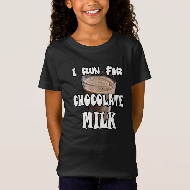 Camiseta Eu Corro por Chocolate ao Leite Correndo (Frente)
