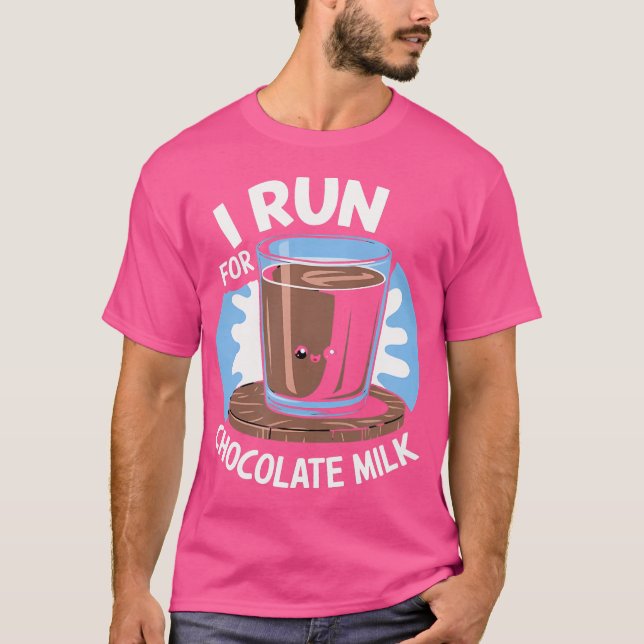 Camiseta Eu Corro Por Chocolate Leite Correndo (Frente)