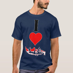 Camiseta Eu Corto a Indonésia Vertical Eu Adoro a Nação Ind