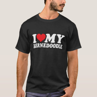 Camiseta Eu Corto Meu Bernedoodle Eu Amo Meu Proprietário D