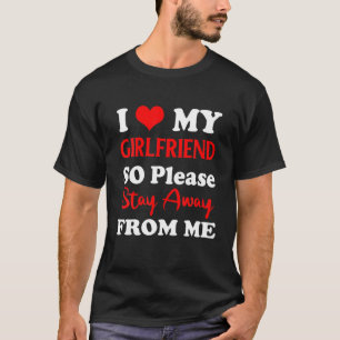 Camiseta Eu Corto Meu Coração Namorada, Então Por Favor, Fi