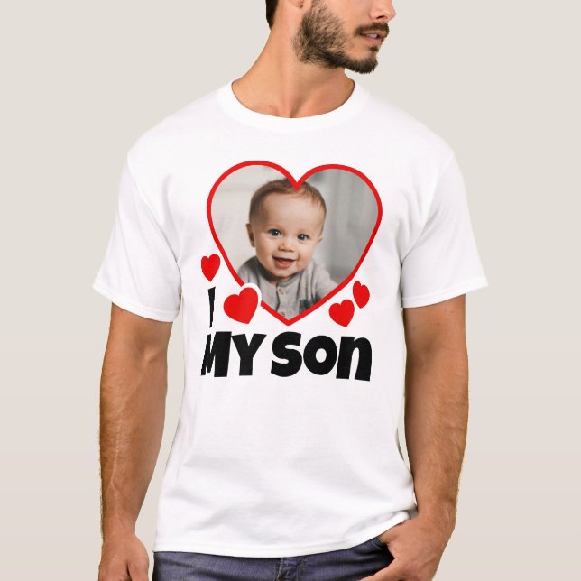 Camiseta Eu Corto Meu Filho Foto Personalizada Luz (Frente)