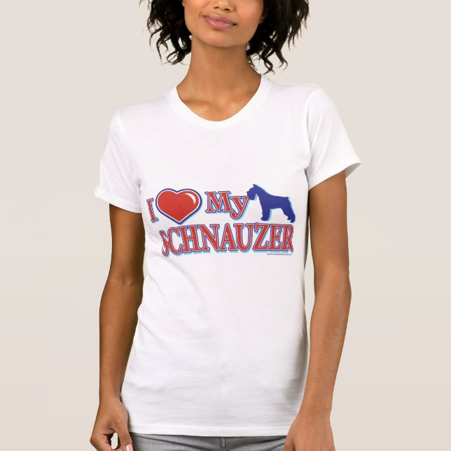 Camiseta Eu Corto Meu Schnauzer (Frente)