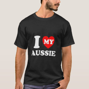 Camiseta Eu Corto Minha Aussie Eu Amo Minha Aussie