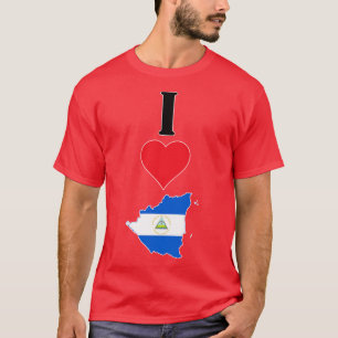 Camiseta Eu Corto Nicarágua Eu Adoro Bandeira Nacional Nica