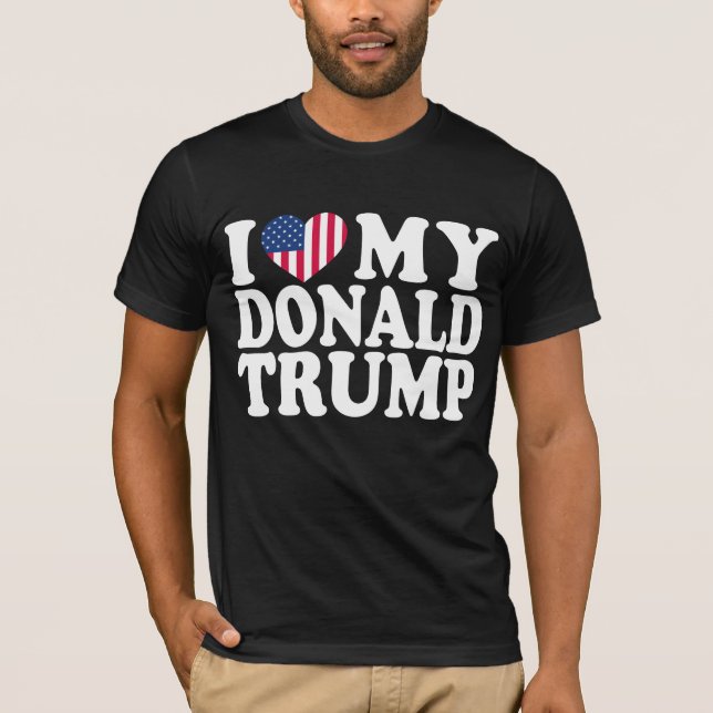 Camiseta Eu Corto O Meu Donald Trump Para O Presidente 2024 (Frente)
