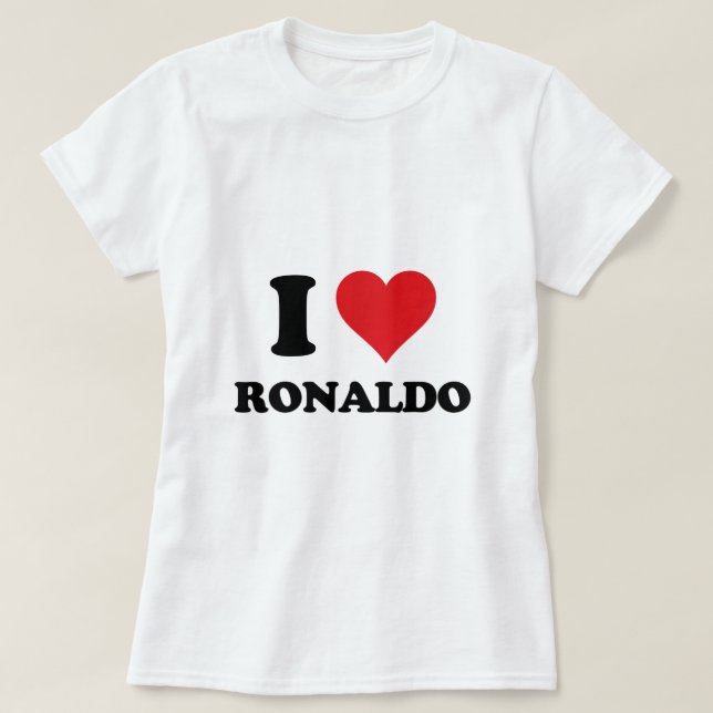 Camiseta Eu Corto Ronaldo Primeiro Nome Eu Adoro Stu Person (Frente do Design)
