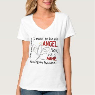 Camiseta Eu Costumava Ser Seu Marido Cancer De Anjo
