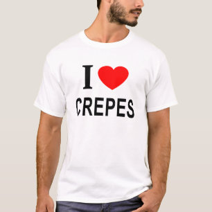 CAMISETA EU ❤️ CREPER EU AMO CREPAS EU CORAJO CREPAS