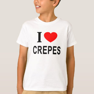 CAMISETA EU ❤️ CREPER EU AMO CREPAS EU CORAJO CREPAS