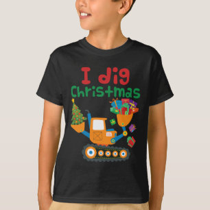 Camiseta Eu Cria Garotas de Construção de Escavador de Nata
