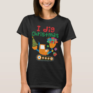 Camiseta Eu Cria Garotas de Construção de Escavador de Nata