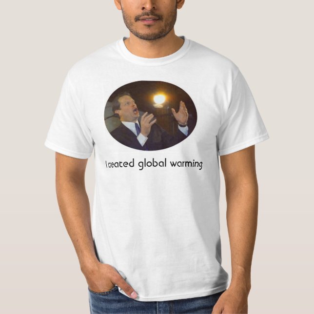 Camiseta Eu criei o aquecimento global (Frente)