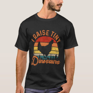 Camiseta Eu Crio Dinossauros Minúsculos Piada de Frango Faz