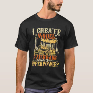 Camiseta Eu Crio Ferromodelismo Amante de Trem Modelo