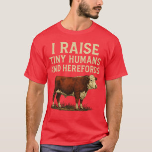Camiseta Eu Crio Humanos Pequenos e Herefords Vaca Engraçad