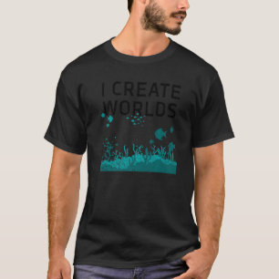 Camiseta Eu Crio Mundos Aquarista Aquariofilia Aquário 3