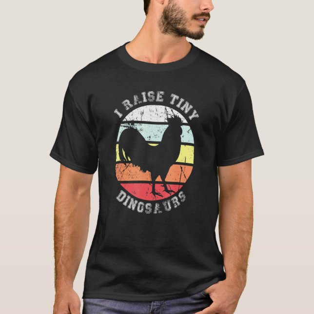 Camiseta Eu Crio Pequenos Dinossauros - Galinha (Frente)
