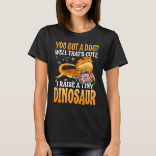 Camiseta Eu Crio Um Pequeno Réptil Pet Dragão Barbudo Dinos