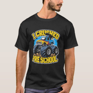 Camiseta Eu Cruzei o Caminhão do Monstro da Pré-Escola
