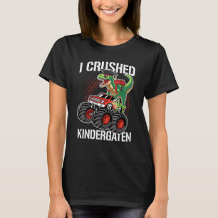 Camiseta Eu Cruzei O Monstro Do Dinossauro Do Jardim De Inf
