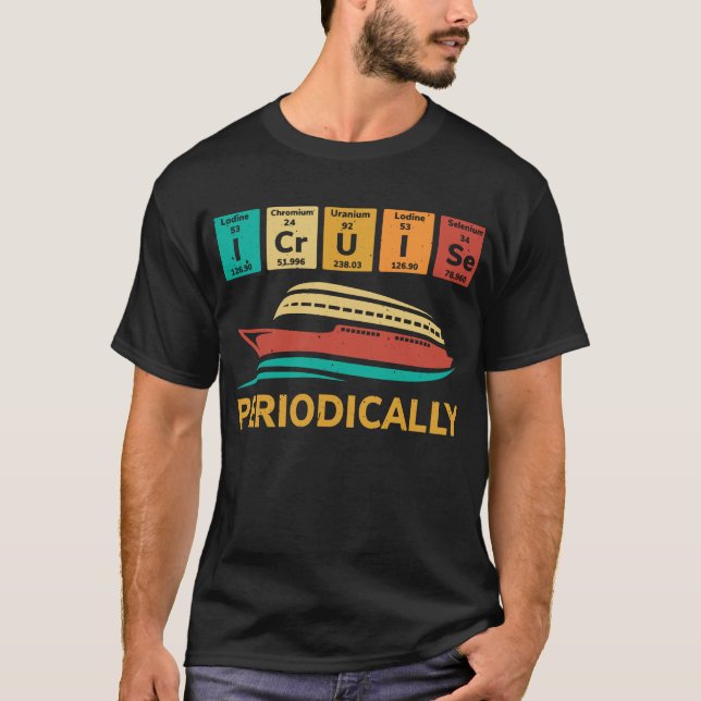 Camiseta Eu Cruzo Periodicamente Mesa Periódica Engraçada (Frente)