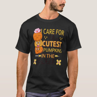Camiseta Eu Cuido Das Abóboras Mais Fofas Do Trecho Enferme