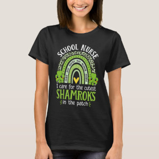 Camiseta Eu Cuido Das Mais Fofas Shamrocks Enfermeira Escol