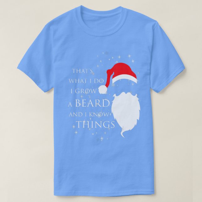 Camiseta Eu culpo a barba e conheço o Papai Noel (Frente do Design)