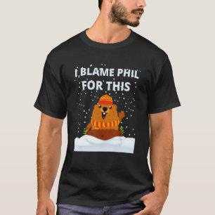 Camiseta Eu Culpo Phil Por Este Dia De Inverno De Neve