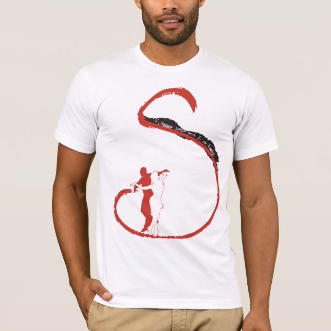 Camiseta Eu danço a salsa e eu estou feliz… você? (Frente)