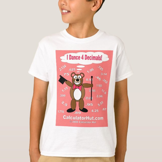 Camiseta Eu danço o t-shirt de 4 decimais (Frente)