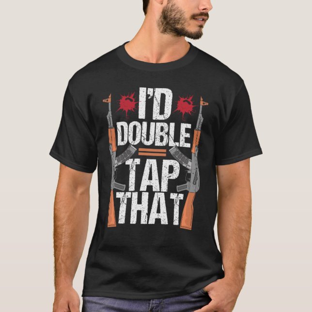 Camiseta Eu Dar Duplo Clique Naquele 2º Emendamento (Frente)