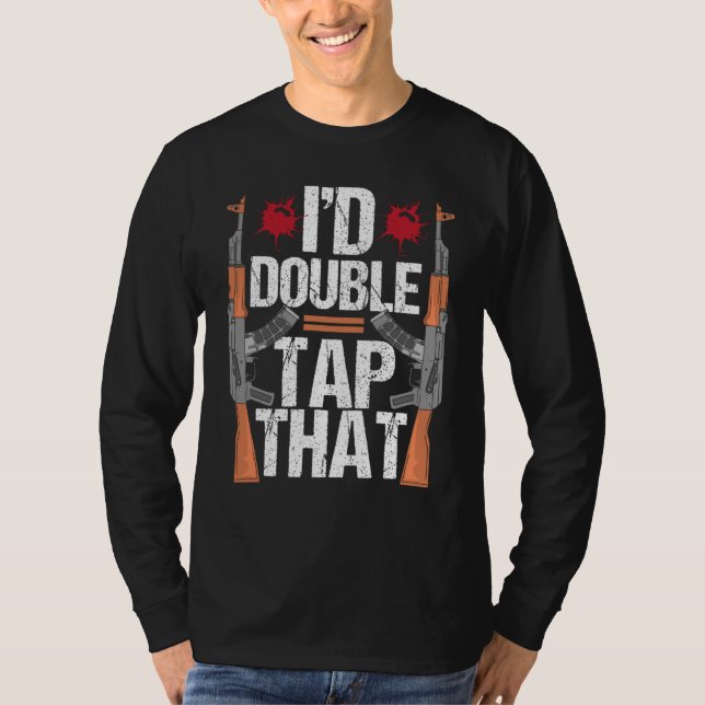 Camiseta Eu Dar um Duplo Toque Nesse 2º Emendamento (Frente)