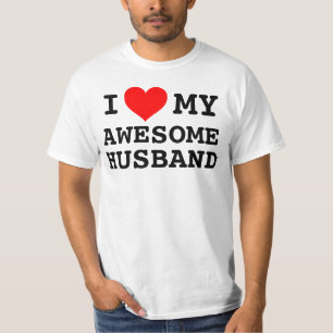 Camiseta Eu das mulheres amo meu marido impressionante