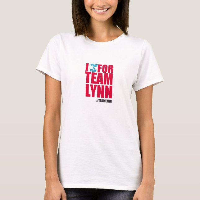 Camiseta Eu das mulheres Pray & jogo para o T de Lynn da (Frente)