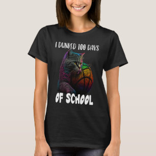 Camiseta Eu Dava 100 Dias De Basquete De Gato Na Escola 100