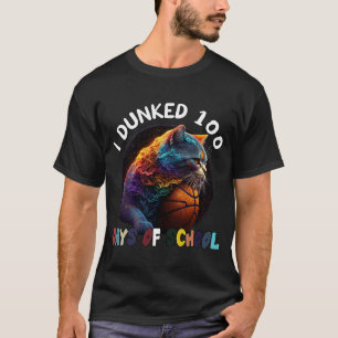 Camiseta Eu Dava 100 Dias De Basquete De Gato Na Escola 100