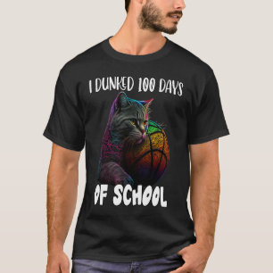 Camiseta Eu Dava 100 Dias De Basquete De Gato Na Escola 100